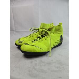 Nike Mercurial SuperflyX 6 Club IC Soccer Shoes Size 5Y Volt /Black AH7346 -701